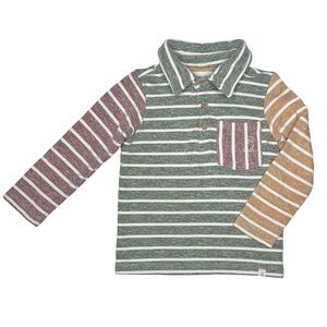 Me & Henry Striped Colorblock Polo
